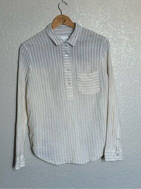 Alice Walk Striped Cotton Gauze Blouse Medium Ombré